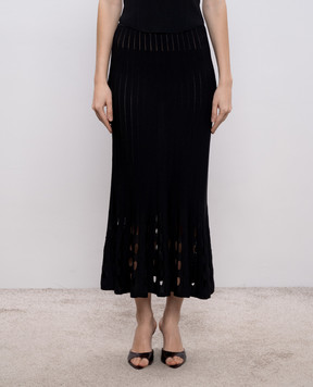 Twinset Black midi skirt 261AP3072