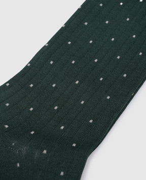 Bresciani Green polka dot socks MC034RI1345XX