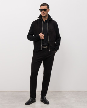 Tom Ford Black pants with logo SHL042FMC276