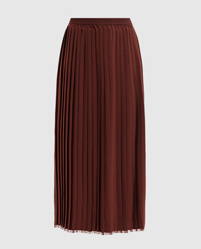 Twinset Terracotta pleated skirt 262TP2350