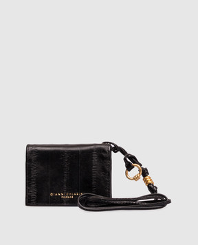 Gianni Chiarini Black leather cardholder with drawstring PF5039EEL