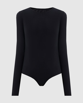 Maison Margiela MM6 Black bodysuit with logo print S52NA0075S20518