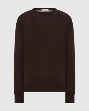 Cashmere&Whiskey Brown wool, silk and cashmere jumper 472