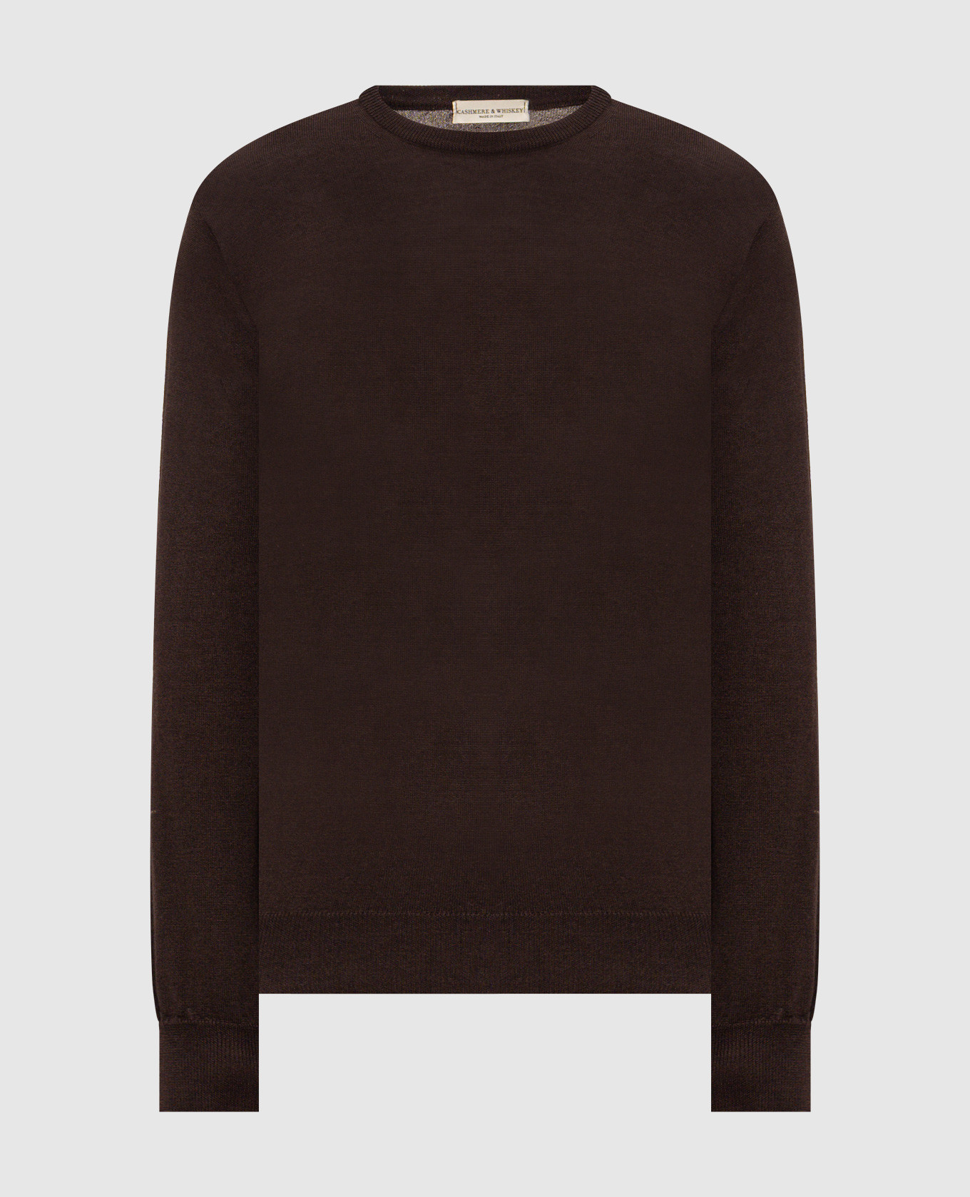 Brown wool, silk and cashmere jumper