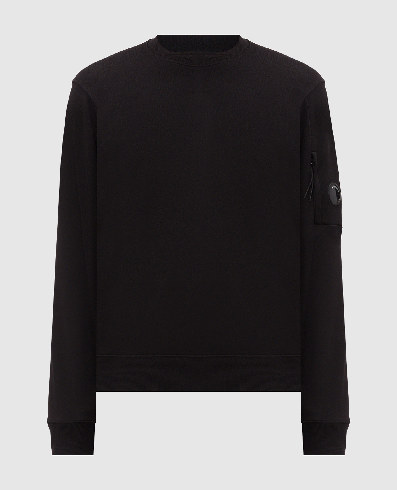 Black sweatshirt with logo patch