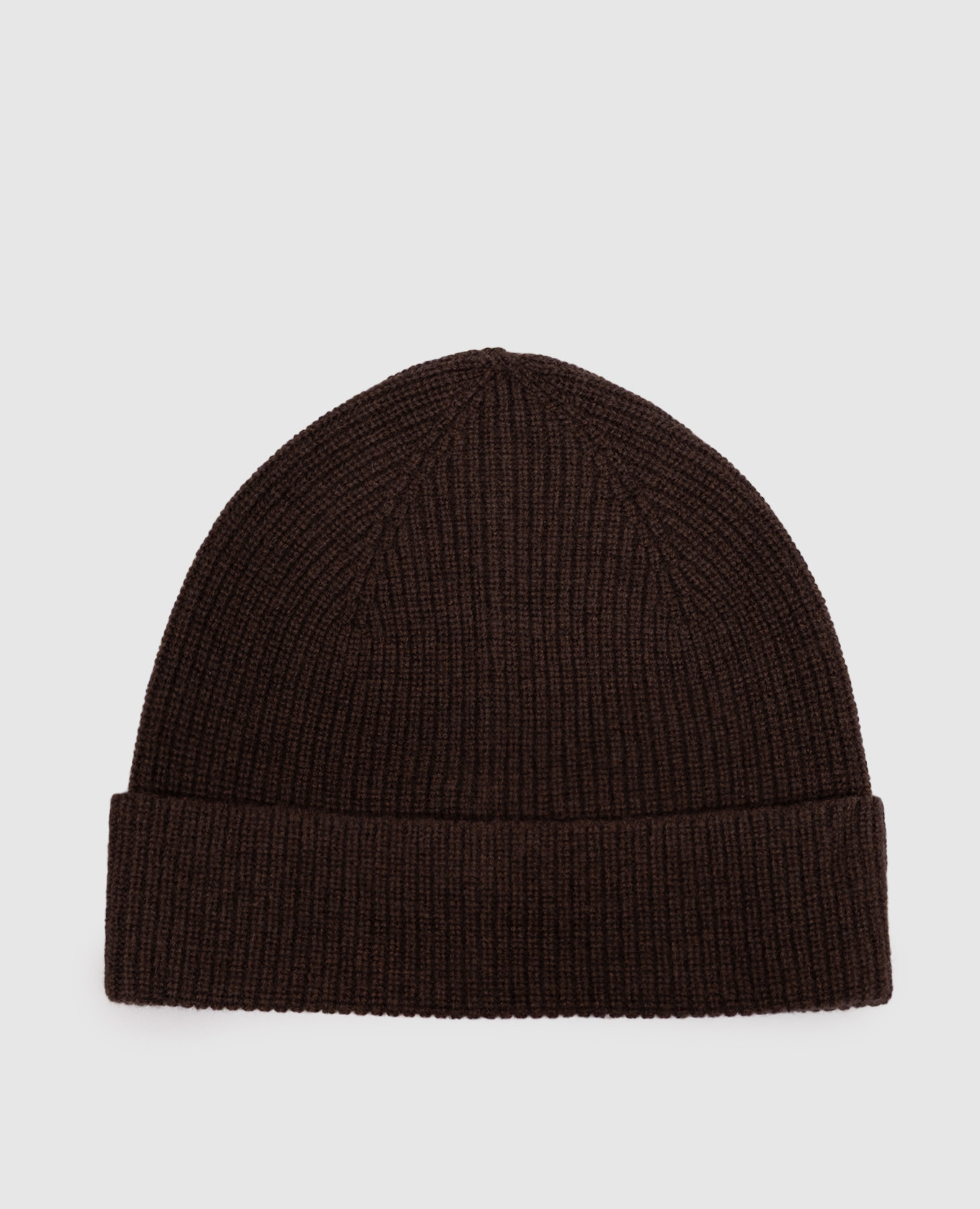 Brown cashmere and wool hat