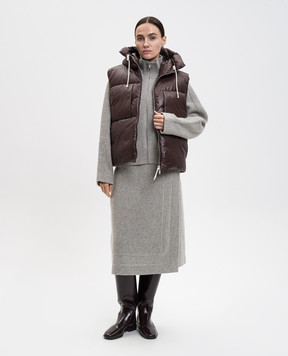 Jil Sander Brown quilted down vest J40AF0175J70007