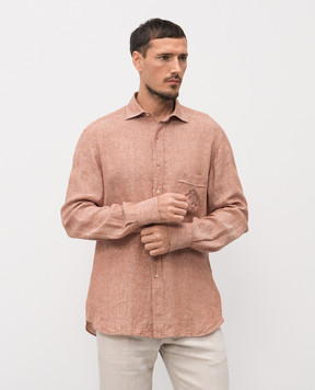 Stefano Ricci Brown linen shirt MC008163BX2922