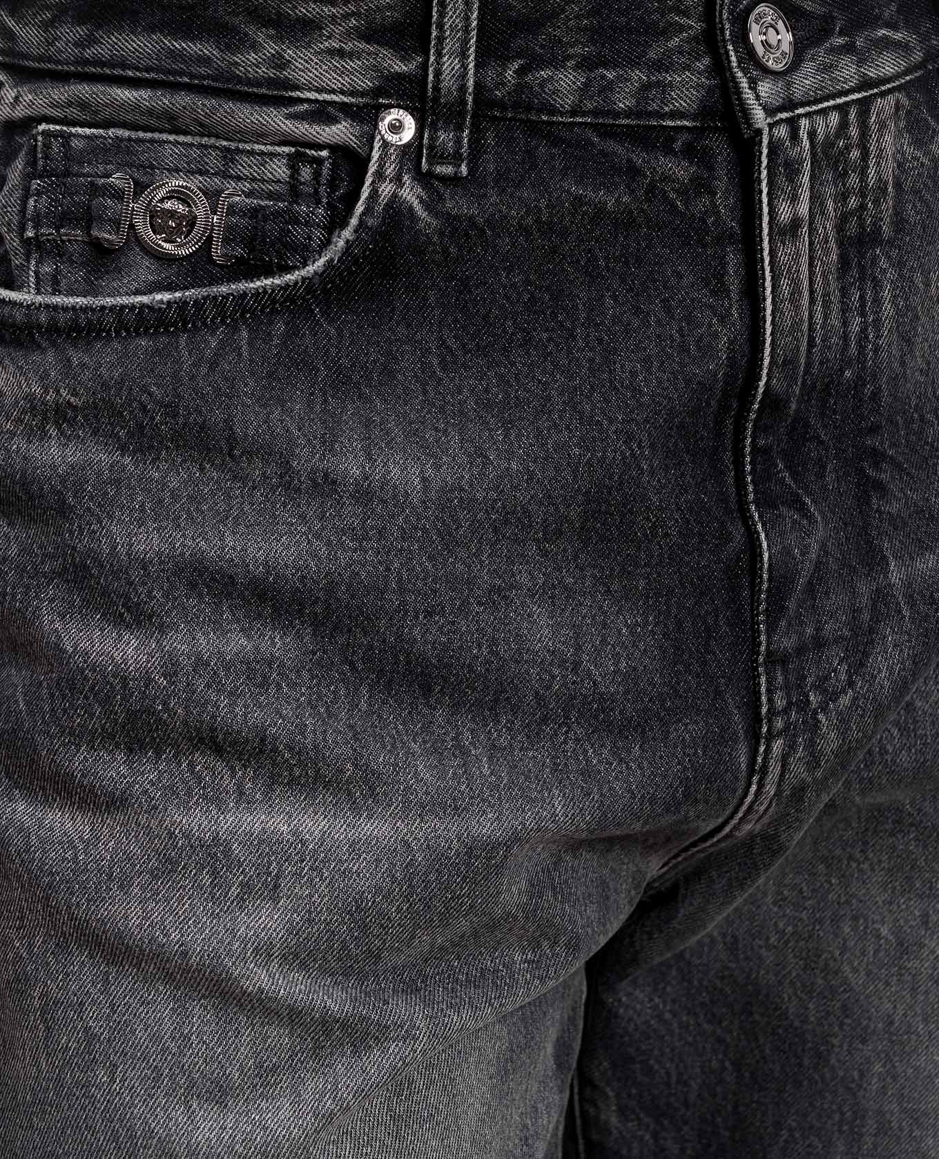 Gray jeans with a worn effect Versace 5