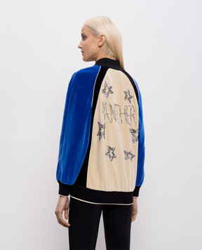 Valentino Beige sports velour jacket with crystals 8B3MF25GA4U