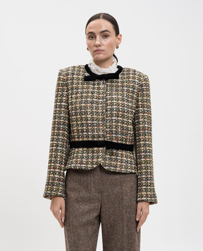 Valentino Beige tweed jacket with wool 7B0CE4T09R6