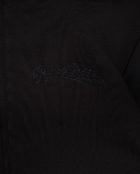 Dolce&Gabbana Children's black sports jacket with logo embroidery L5JWDJG7QNV