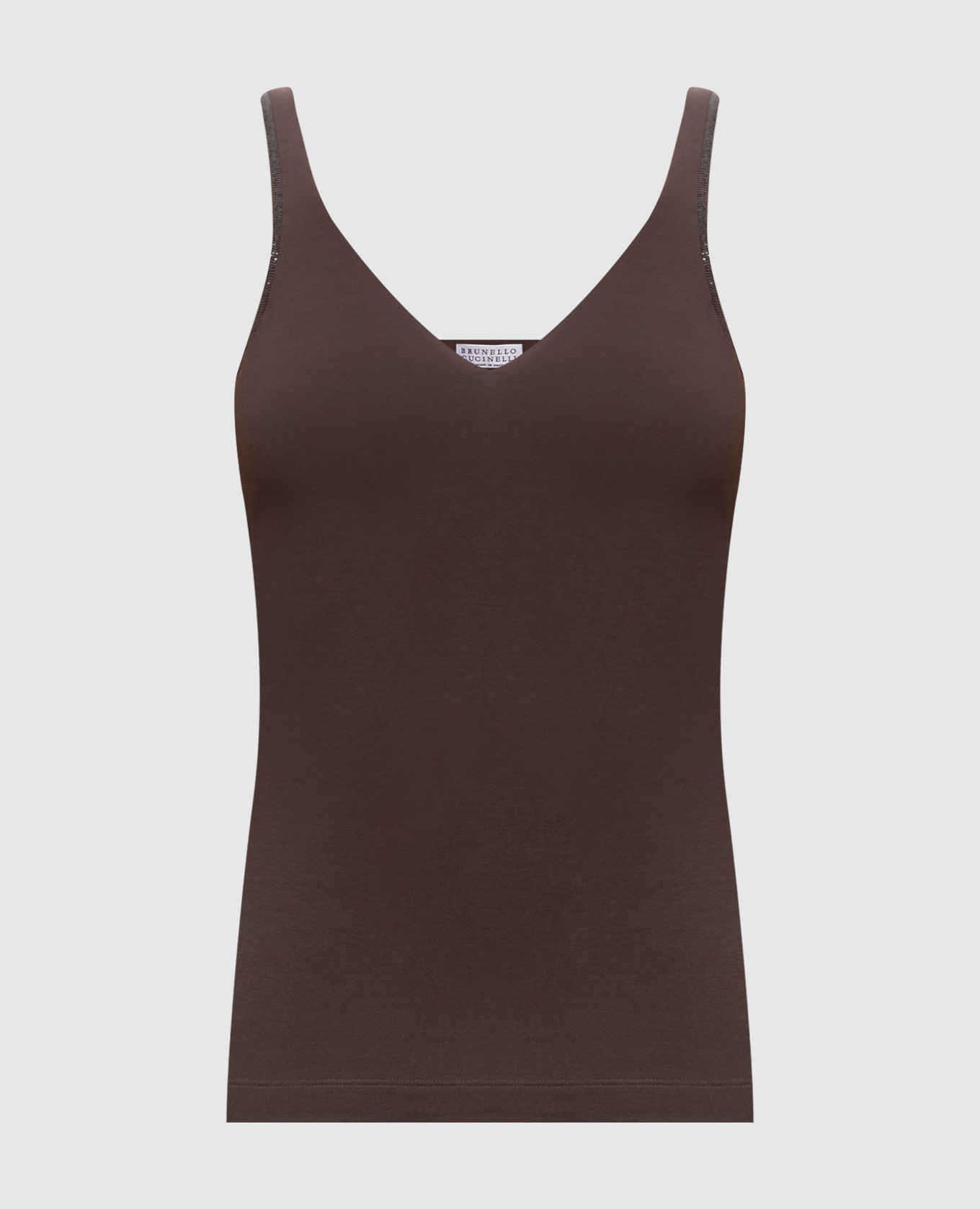 

Brown top with monil chain Brunello Cucinelli