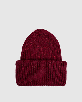 Twinset Burgundy cap with lurex 262TA4620