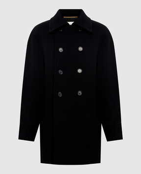 Saint Laurent Black double-breasted wool pallo 866248Y060R