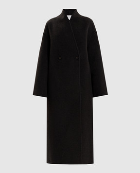 Loulou de Saison Brown double-breasted ARIS wool and cashmere coat ARIS