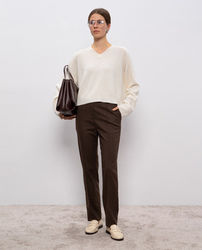 Loulou de Saison Brown MALKA wool trousers MALKA