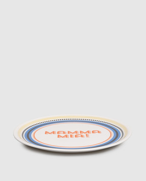 Bitossi Home Mamma Mia white porcelain pizza plate GST00003