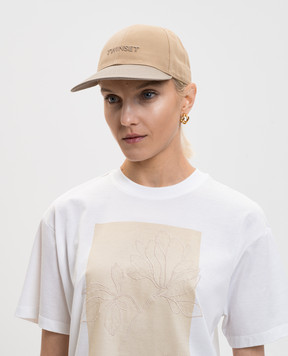 Twinset Beige cap with tonal logo embroidery 261TA4391