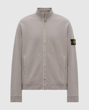 Stone Island Grey cardigan with logo patch L2S156100066S0A20