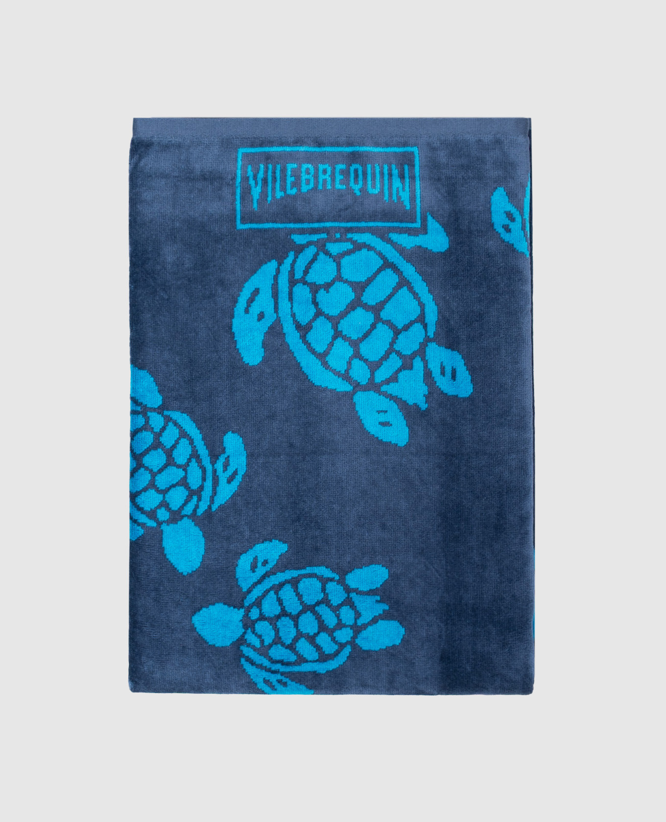 

Blue terry beach towel with contrasting pattern Vilebrequin
