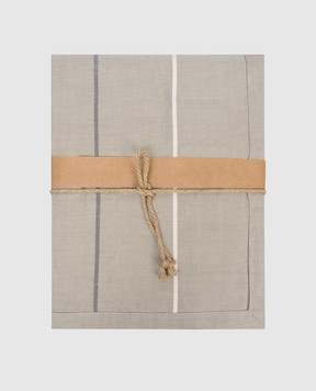 Fazzini OUTFIT gray tablecloth with contrasting stripes OUTTOVA150X2404