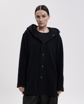 Y`S Yamamoto Black cardigan with wool YWT03160