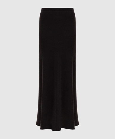 Brown maxi skirt with wool