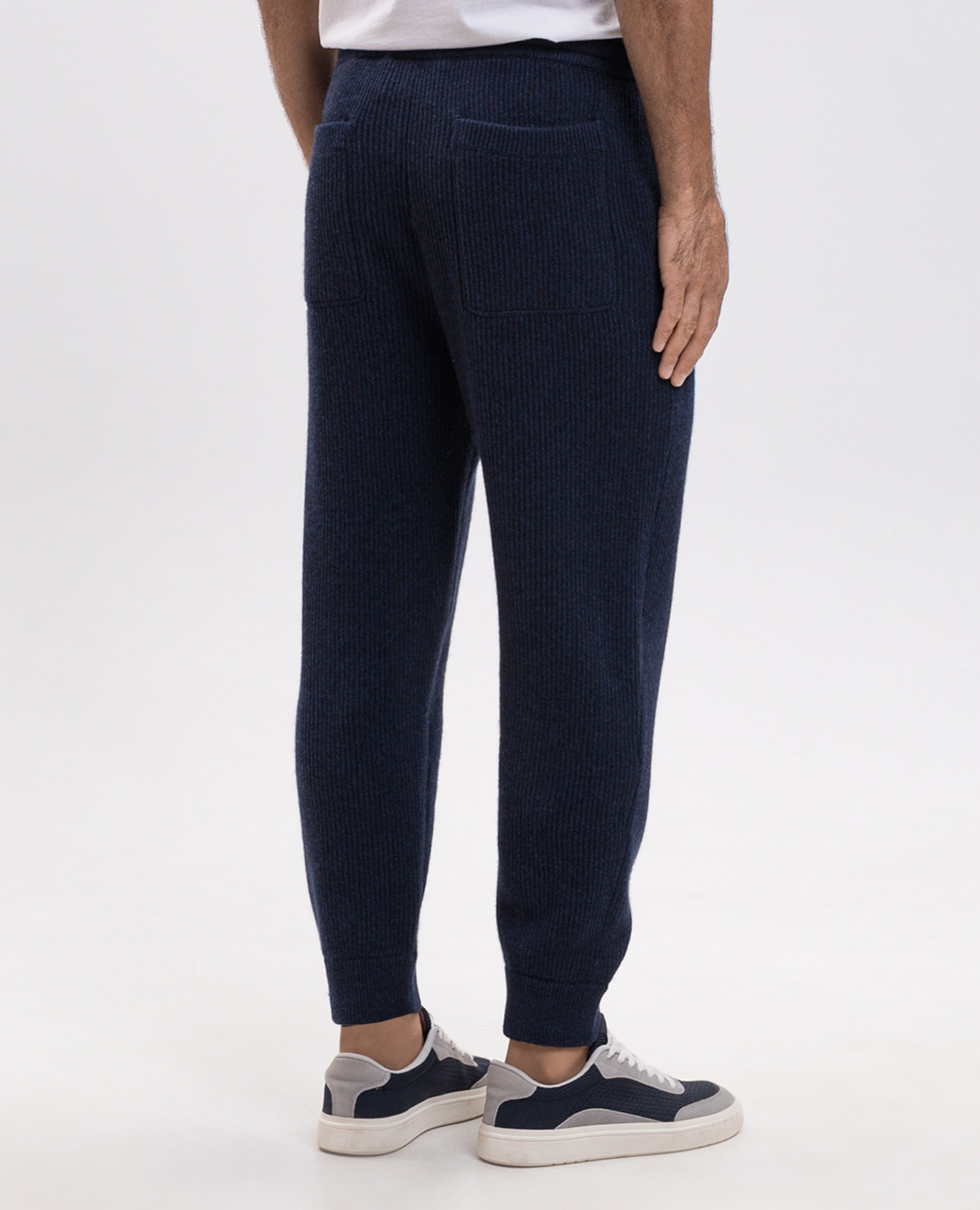Blue cashmere joggers Brunello Cucinelli 4