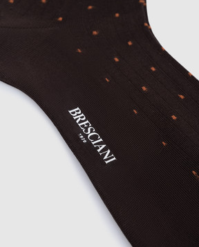 Bresciani Brown polka dot socks MC034RI1345XX
