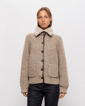 Brunello Cucinelli Beige cashmere cardigan MTP358106
