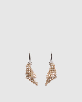 Peserico Beige petal-shaped earrings A35510C0CC783