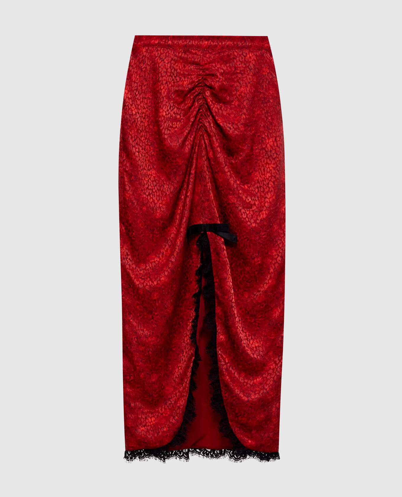 

Red patterned silk midi skirt Alessandra Rich