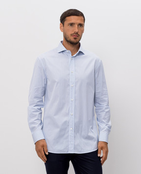 Brunello Cucinelli Blue striped shirt MY6490627