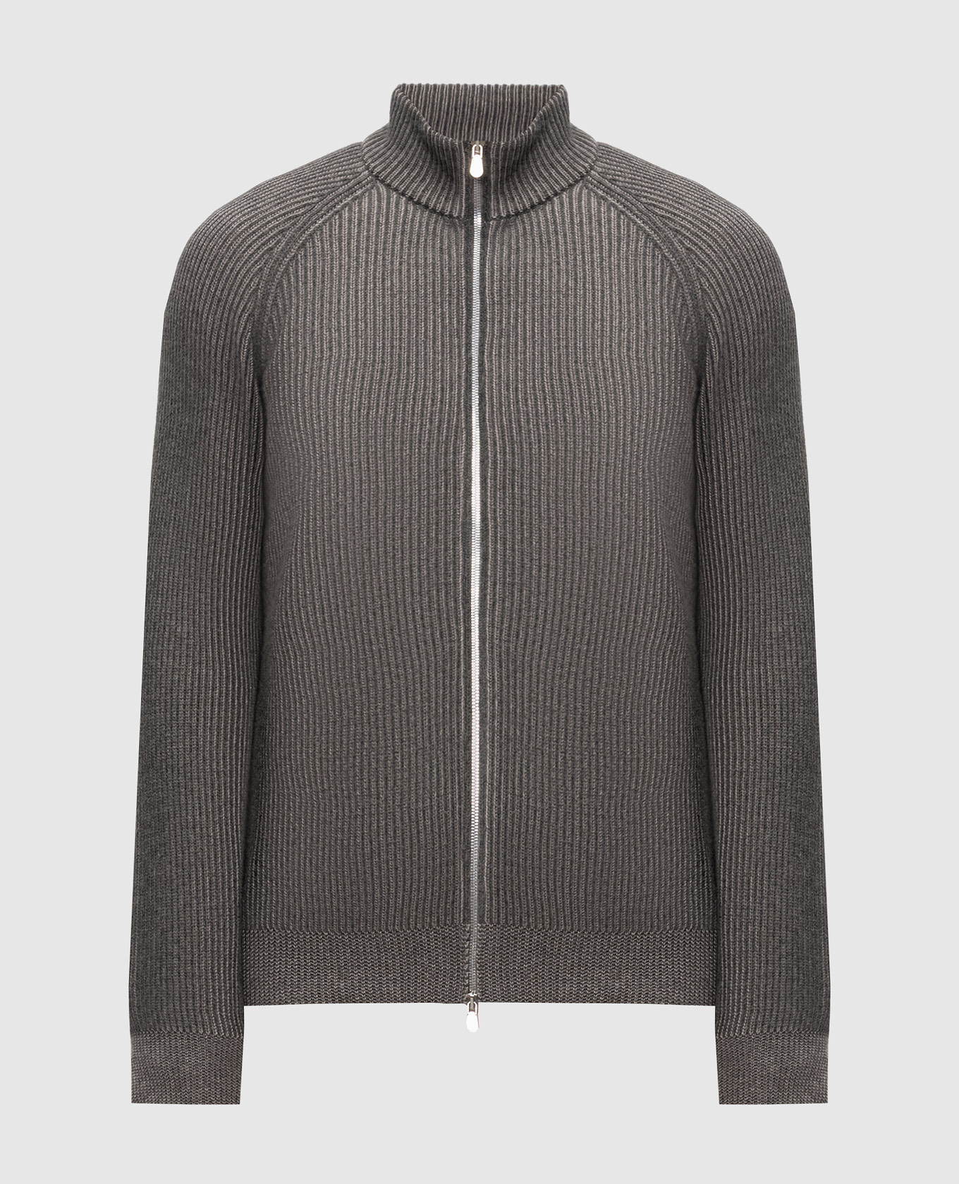 Green cashmere cardigan