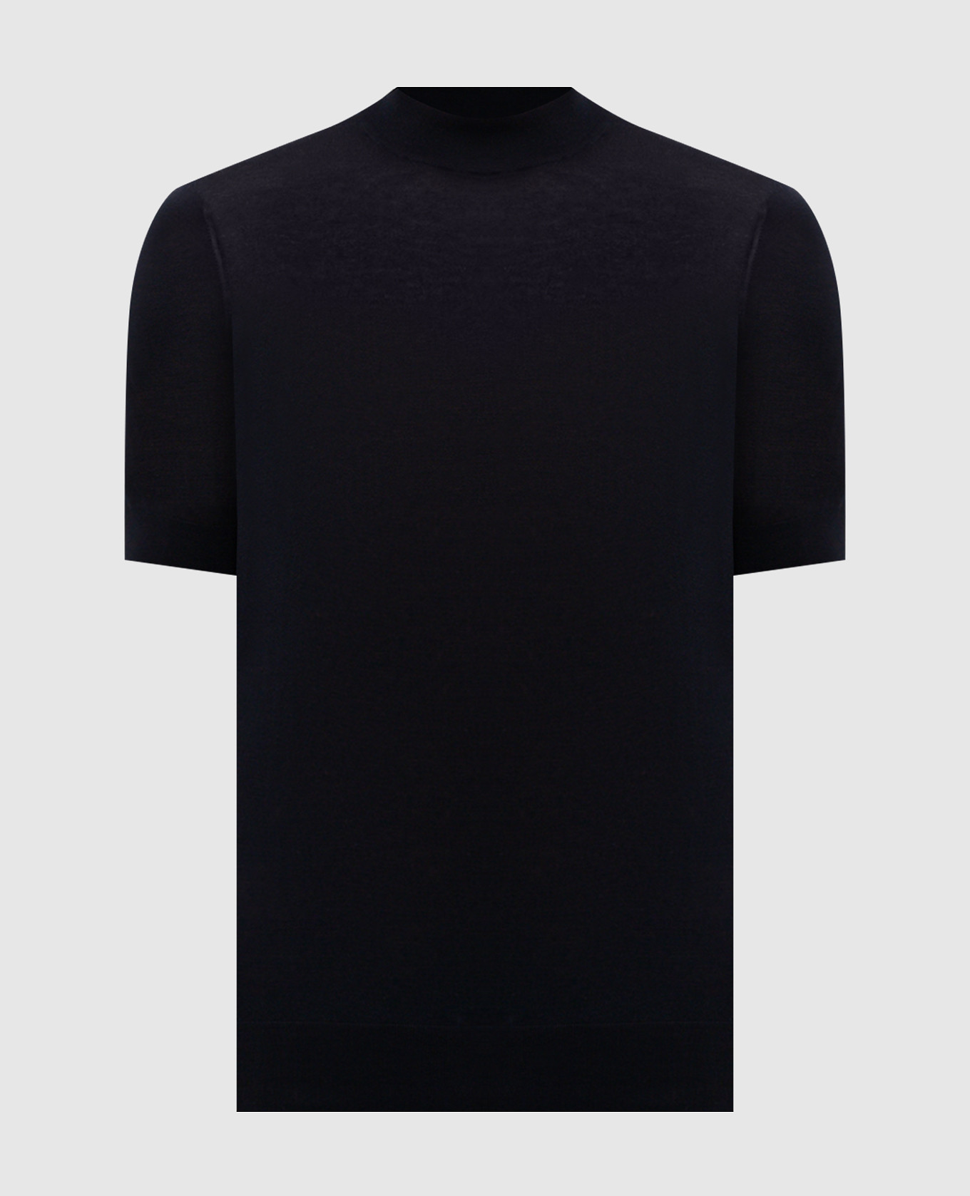 Navy blue silk t-shirt
