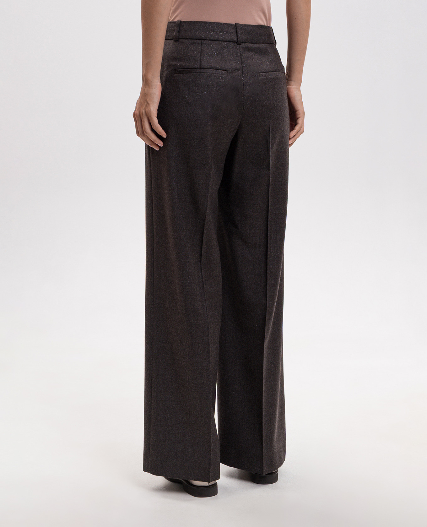 Brown wool pants with lurex Peserico 4