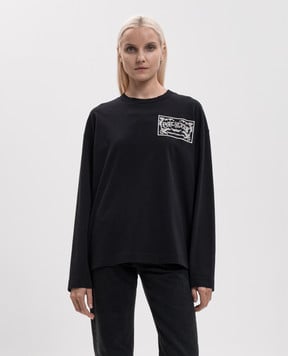 Off-White Black long sleeve with logo embroidery 2FB00555T