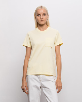 Moncler Yellow T-shirt with pocket L20938C0002289BFV