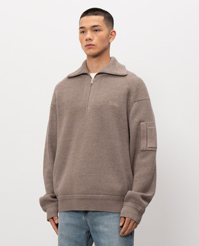 Juun.j Brown sweater with wool JC6251P31A