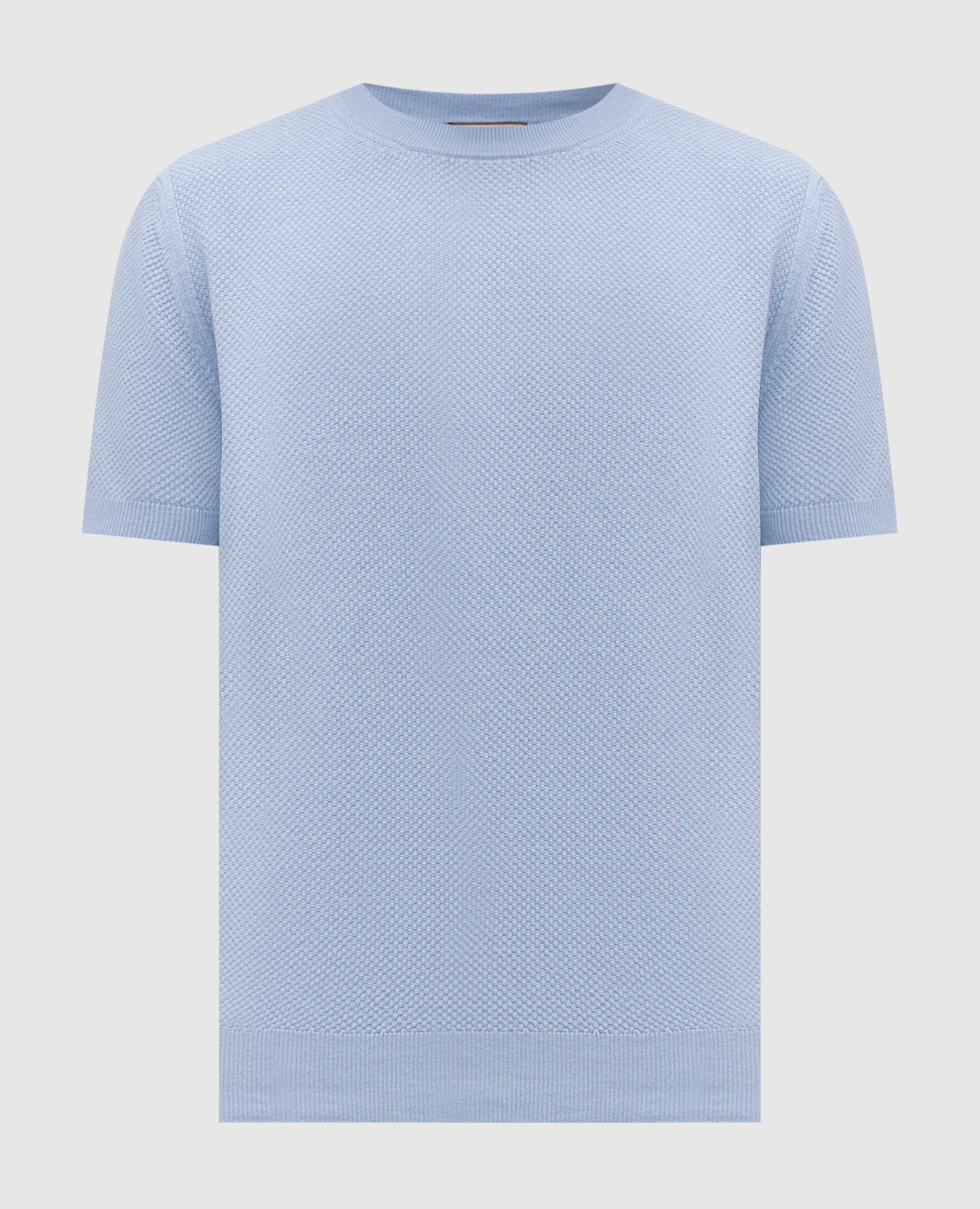 Blue T-shirt with a pattern