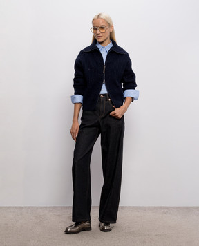Brunello Cucinelli Blue cashmere and silk cardigan MBM753506P