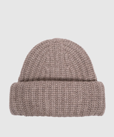 Brown Beatris cashmere hat