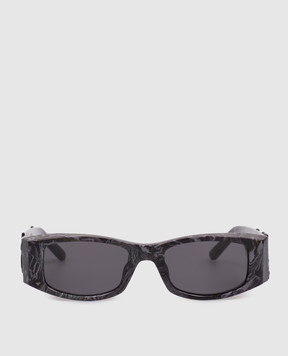 Palm Angels Grey sunglasses with logo print PA1020110751