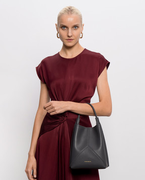 Victoria Beckham Gray leather bag Victoria B326AAC007564A