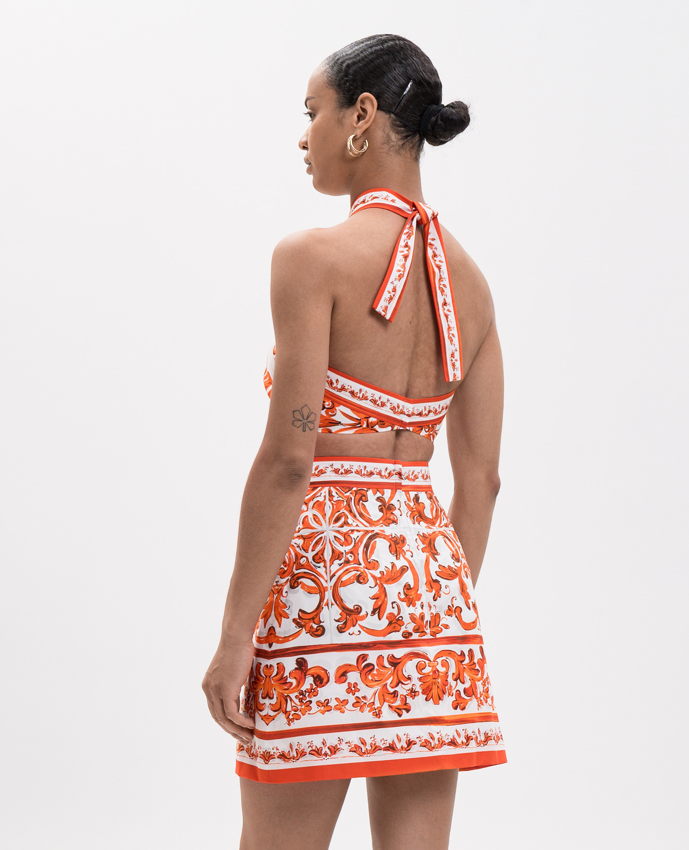 

White dress with an open back Dolce&Gabbana