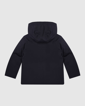 Stone Island Children's blue down jacket with logo patch K2S164100002S0A274