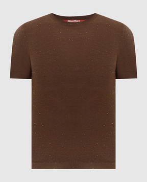Max Mara Brown wool and silk top MSTLEPRE