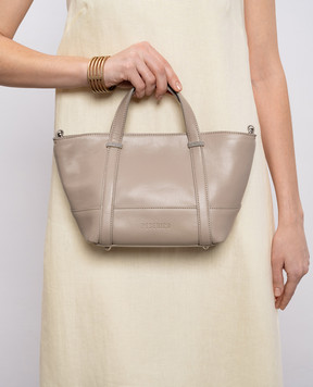 Peserico Beige leather tote bag with logo embossing S38382C0RCC831
