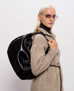 Brunello Cucinelli Black leather Boule bag MBPLB2832P